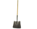 Square-head Steel Spade with Wooden Handle