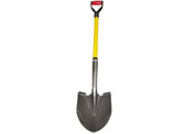 D-shaped Square-head Steel Spade with Fiberglass Handle