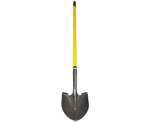 Round-head Steel Spade with Fiberglass Handle