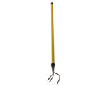Stainless steel 3-hook rake with hollow fiberglass handle