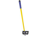 Gardening rake with hollow fiberglass handle
